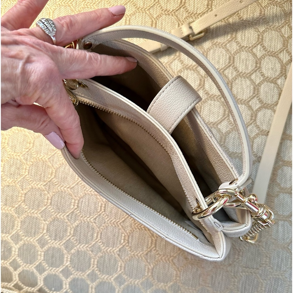 Rebecca Minkoff. Edie Chevron Quilted Satchel. 10.5 W x 6.25 H x 3.5 D - Picture 5 of 10